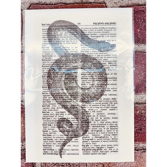 SNAKES & BAT Theme - Upcycled Dictionary Art Prints - Lot of 3 - Mini Poster Set - Picture 3 of 10